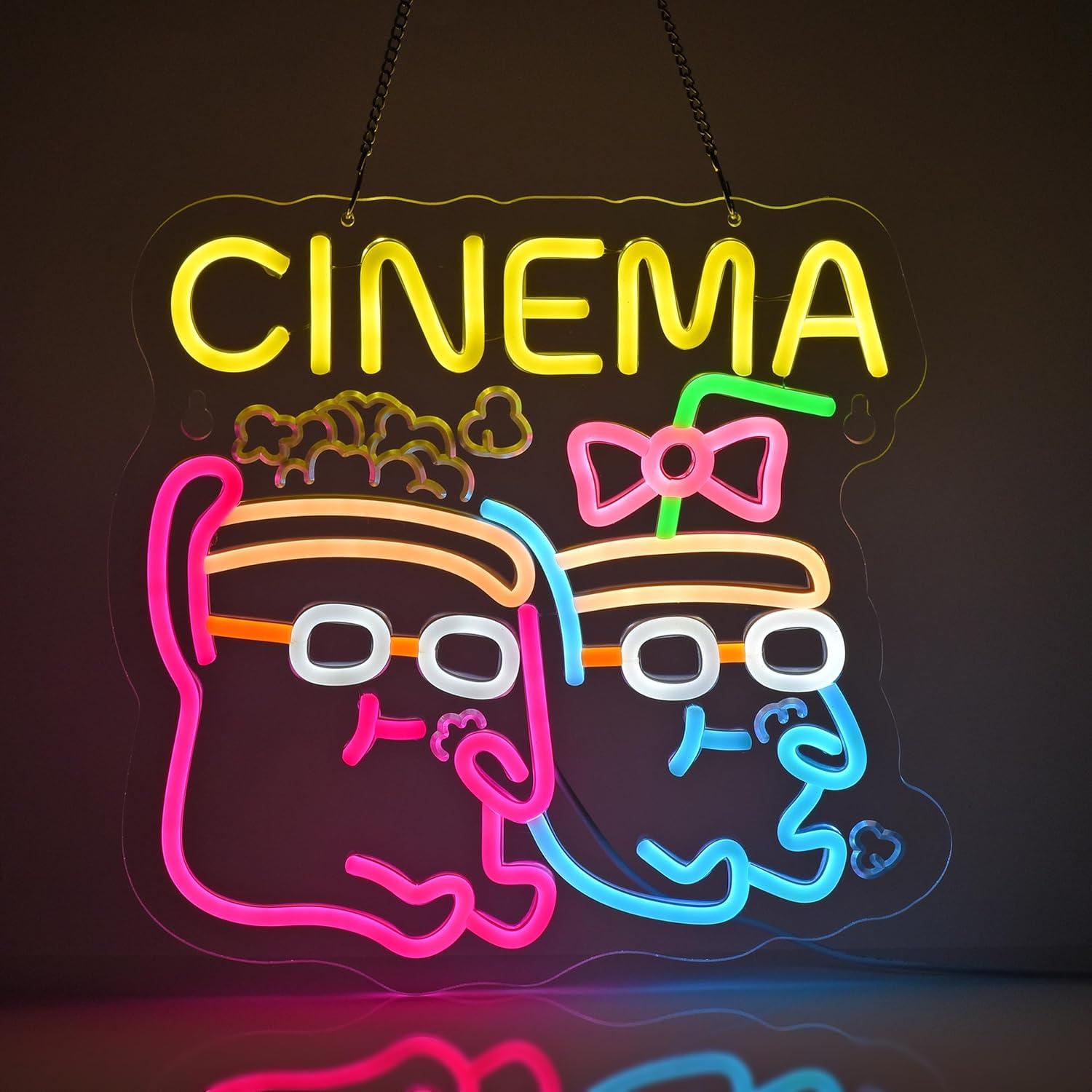 Home Cinema Films - Letrero de Neón para Cine, Luces
