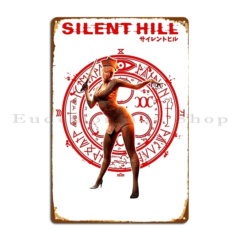 Vintage Home Cinema - Letrero Metálico Silent Hill Nurse, Póster