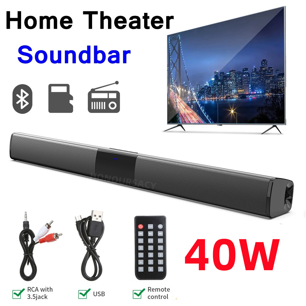 Home Cinema Wireless Speakers - Barra de sonido portátil de 40W
