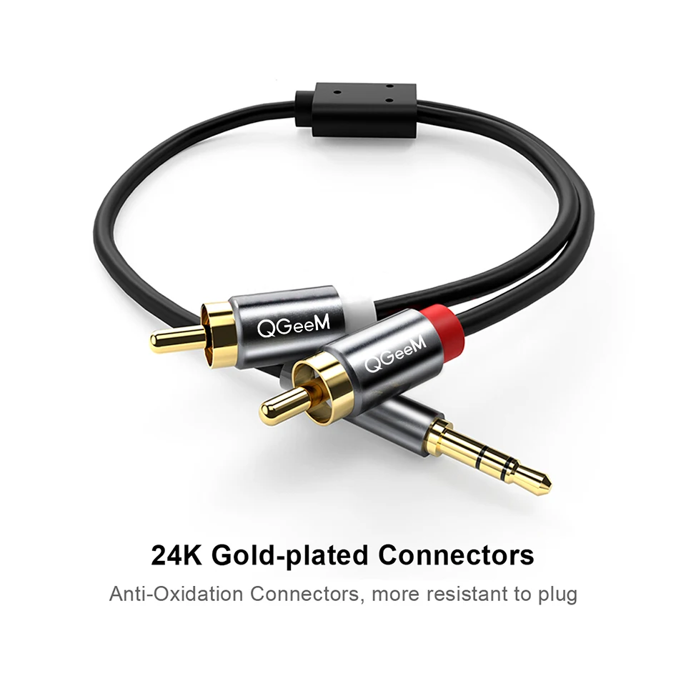Cable RCA QGeeM 2RCA a 3.5mm,  - Home Cinema Heos reseña y precio