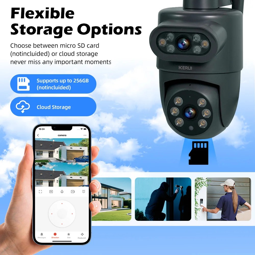 Cámara IP KERUI 5K 10MP HD Wif - Home Cinema Wall Panels reseña y precio