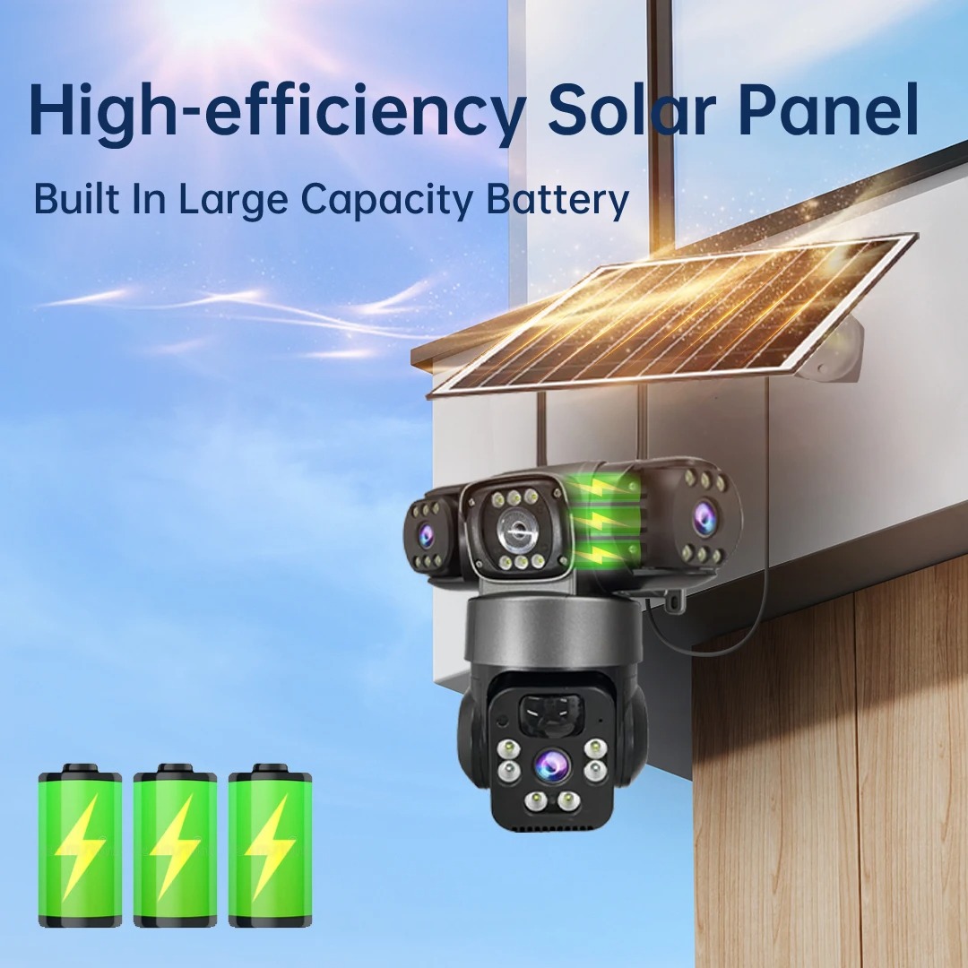 Cámara Solar V380 Pro de 15MP  - Home Cinema Wall Panels reseña y precio