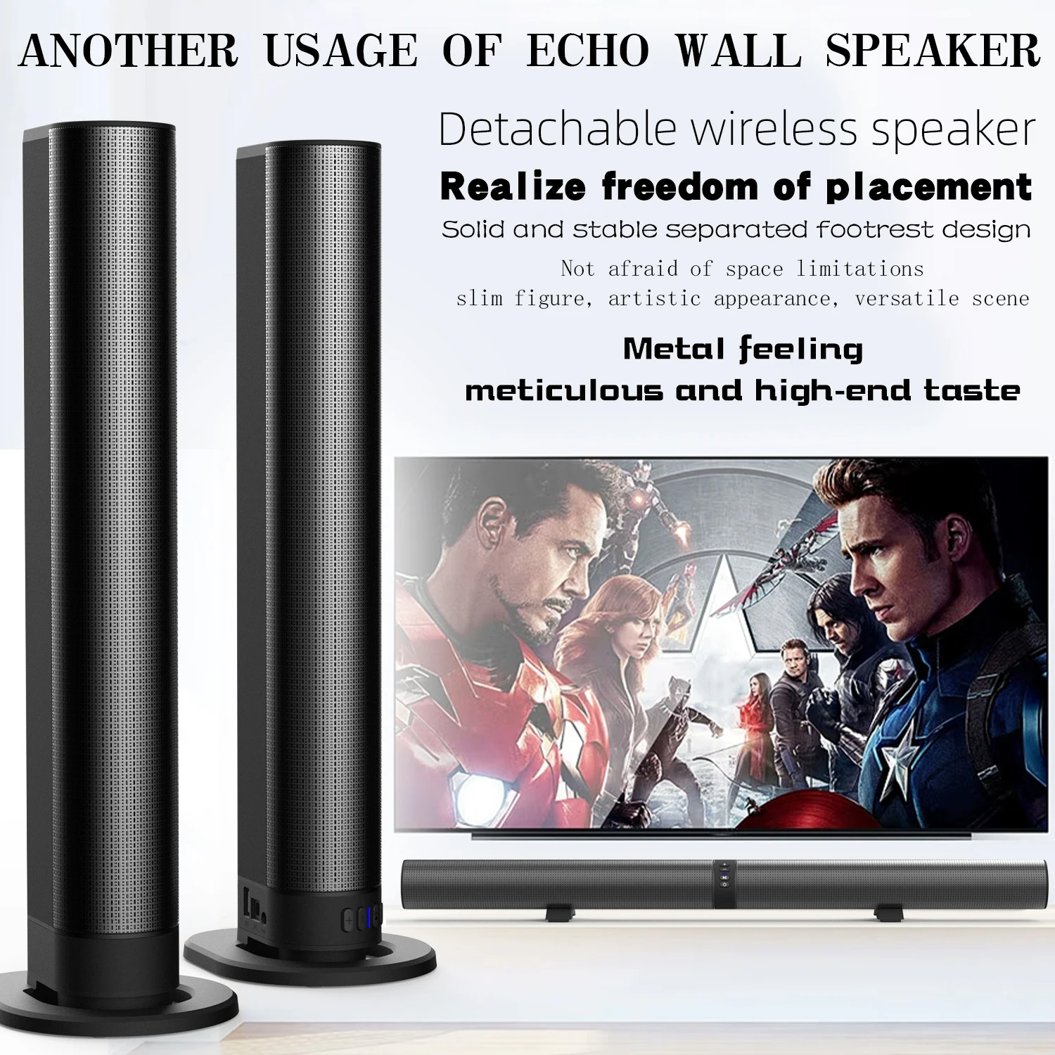 Barra de sonido FM, altavoces  - Home Cinema Wireless Speakers reseña y precio